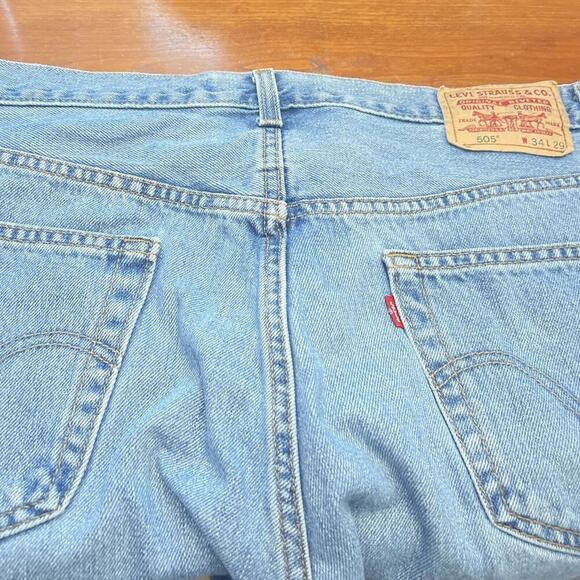 Levi Strauss & Co 505‎ Size 34x29 Blue Regular Straight Leg Denim Jeans Older - Picture 4 of 7